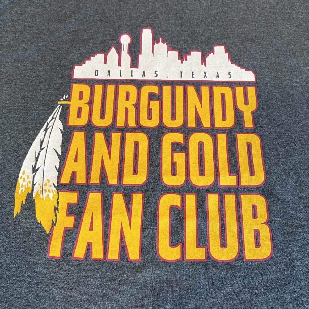 Washington Redskins Football Burgundy & Gold Fan Club T Shirt Men’s L Dallas TX - Picture 2 of 10